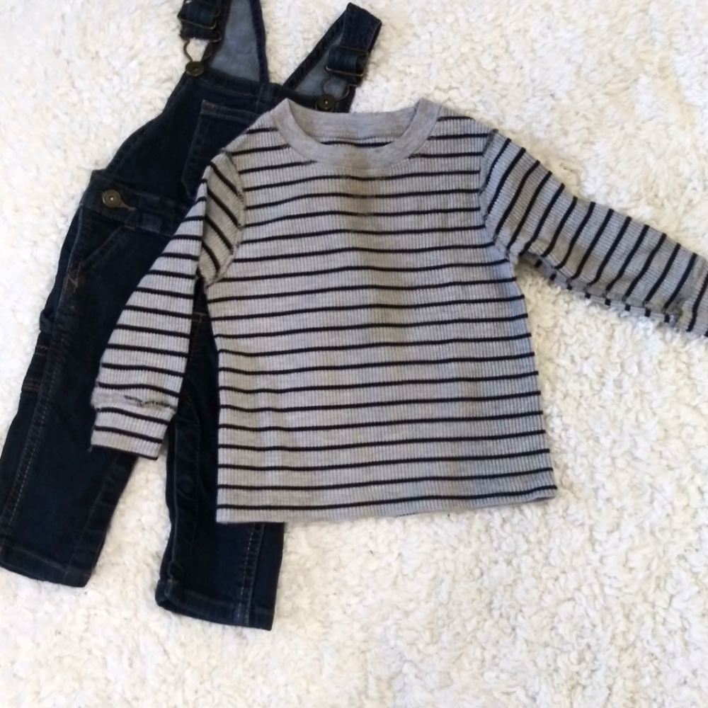 Long Sleeve Striped Toddler Boy Shirt